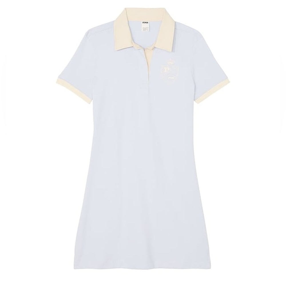 VICTORIA SECRET PINK SHORT SLEEVE RUGBY DRESS - BLUE SIZE XL (NEW WITH TAGS) A18